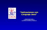 Rogelio Ferreira Escutia Instituto Tecnológico de Morelia Departamento de Sistemas y Computación Aplicaciones con Lenguaje Java.