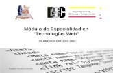 PLANES DE ESTUDIO 2010 Módulo de Especialidad en Tecnologías Web Rogelio Ferreira Escutia.