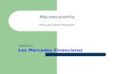 Macroeconomía Prof. Juan Gabriel Rodríguez Capítulo 3 Los Mercados Financieros.