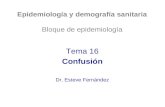 Epidemiología y demografía sanitaria Bloque de epidemiología Tema 16 Confusión Dr. Esteve Fernández.