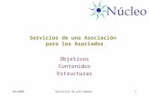 04/2008Servicios de una Cámara1 Servicios de una Asociación para los Asociados Objetivos Contenidos Estructuras.