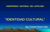 UNIVERSIDAD NACIONAL DEL ALTIPLANO IDENTIDAD CULTURAL Mg. Enrique Rivera Vela.