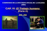 CAP. VI: El Trabajo humano (Parte A) (255 - 294) COMPENDIO DE LA DOCTRINA SOCIAL DE LA IGLESIA (2004)