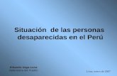 Situación de las personas desaparecidas en el Perú Lima, enero de 2007 Eduardo Vega Luna Defensoría del Pueblo.