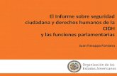 El Informe sobre seguridad ciudadana y derechos humanos de la CIDH y las funciones parlamentarias Juan Faroppa Fontana.