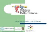13 universidades colombianas Código: 121639320043, Número del contrato: I.F. 009-07.