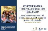 Visita Pares Académicos. 10, 11 y 12 de junio de 2009. Universidad Tecnológica de Bolívar Una Universidad de excelencia del Caribe para el mundo ¡Bienvenidos!