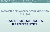 Fuente: Observatorio de la Deuda Social. UCA. BARÓMETRO DE LA DEUDA SOCIAL ARGENTINA N° 2 - 2005 LAS DESIGUALDADES PERSISTENTES.
