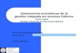 Dimensiones económicas de la gestión integrada en recursos hídricos Curso sobre Gestión Integrada en Recursos Hídricos 10-14 de noviembre de 2003 Lima,