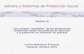 Género y Sistemas de Protección Social Módulo III Los cuerpos paralelos de los sistemas de protección social: las políticas de atención a la población.