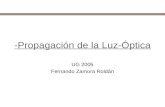 -Propagación de la Luz -Óptica UG 2005 Fernando Zamora Roldán.
