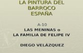 LA PINTURA DEL BARROCO ESPAÑA A-10 LAS MENINAS o LA FAMILIA DE FELIPE IV DIEGO VELÁZQUEZ.