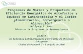 Programas de Normas y Etiquetado de Eficiencia Energética de Artefactos y Equipos en Latinoamérica y el Caribe ¿Armonización, Convergencia o Alineación?