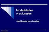 Prudenci Vidal 1 Modalidades oracionales Clasificación por el modus.