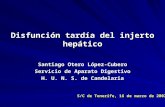 Disfunción tardía del injerto hepático Santiago Otero López-Cubero Servicio de Aparato Digestivo H. U. N. S. de Candelaria S/C de Tenerife, 16 de marzo.