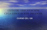 GUÍA DE ORIENTACIÓN CFGS EDUCACIÓN INFANTIL CURSO O5 / 06.