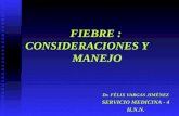 FIEBRE : CONSIDERACIONES Y MANEJO Dr. FÉLIX VARGAS JIMÉNEZ SERVICIO MEDICINA - 4 H.N.N.