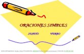 ORACIONES SIMPLES SUJETO VERBO Autor pictogramas: Sergio Palao Procedencia: ARASAAC ( Licencia: CC (BY-NC-SA)Sergio PalaoARASAACCC.