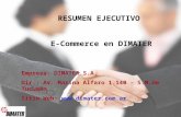 RESUMEN EJECUTIVO E-Commerce en DIMATER Empresa: DIMATER S.A. Dir.: Av. Marina Alfaro 1.140 – S.M.de Tucumán Sitio Web: .