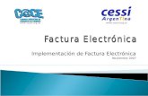 Implementación de Factura Electrónica Noviembre 2007 .