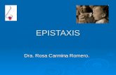 EPISTAXIS Dra. Rosa Carmina Romero.. Anatomía Vascular de la Nariz Ramas de Arteria Carotida Interna: Etmoidales Anteriores y Posteriores (A. Oftalmica).