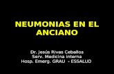 NEUMONIAS EN EL ANCIANO Dr. Jesús Rivas Ceballos Serv. Medicina interna Hosp. Emerg. GRAU - ESSALUD.