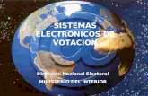 SISTEMAS ELECTRONICOS DE VOTACION Dirección Nacional Electoral MINISTERIO DEL INTERIOR.