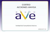 2010-07-15 COSTEO ACCIONES ANVISA Unidad de Consultoria Interna.
