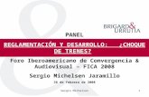Sergio Michelsen1 PANEL REGLAMENTACIÓN Y DESARROLLO: ¿CHOQUE DE TRENES? Foro Iberoamericano de Convergencia & Audiovisual – FICA 2008 Sergio Michelsen.