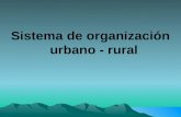Sistema de organización urbano - rural Asentamientos Se distinguen dos tipos de asentamientos de acuerdo a criterios establecidos por el INE (Instituto.