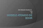 John Eduardo Gamboa G. # 12 G8. MODELO ATÓMICO DE BOHR.