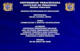 UNIVERSIDAD VERACRUZANA FACULTAD DE PEDAGOGIA REGION VERACRUZ NUEVAS TECNOLOGIAS EN EDUCACION PROFESORA: GILDA CATANA LÓPEZ TEMA: CURRICULUM Y NUEVAS TECNOLOGIAS.
