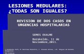 LESIONES MEDULARES: ¿TODAS SON IGUALES? REVISION DE DOS CASOS EN URGENCIAS HOSPITALARIAS I.Garmendia Rufo, M. Martínez Morentin, I. Erezuma Urtzaa, J.M.