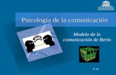 Psicología de la comunicación Modelo de la comunicación de Berlo P. R.