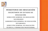 MINISTERIO DE EDUCACIÓN SECRETARÍA DE ESTADO DE EDUCACIÓN DIRECCIÓN GENERAL DE EDUCACIÓN SECUNDARIA SUBDIRECCIÓN GENERAL DE EDUCACIÓN SECUNDARIA DIRECCIÓN.