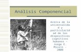 Análisis Componencial Acerca de la universalidad y particularidad de los dispositivos cognitivos humanos – Jorge E. Miceli - 2008.