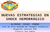 NUEVAS ESTRATEGIAS EN SHOCK HEMORRÀGICO ALFREDO VIVAS PARDO Jefe de Piso Unidad de Terapia Intensiva Hospital Central FAP Clìnica San Pablo.
