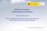 Tema 5. Informes meteorológicos 1 Módulo Formativo: Meteorología aeronáutica Informes meteorológicos Fase de Capacitación para funcionarios del Cuerpo.