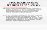 TIPOS DE GRAMATICAS JERARQUIAS DE CHOMSKY Para el estudio de este tema es necesario analizar dos tipos de gramáticas de la clasificación de Chomsky, las.