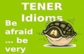 TENER Idioms Be afraid… be very afraid!. The verb TENER Tener to have tengotenemos tienestenéis tienetienen.