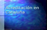 Acreditación en Cataluña F. Alava Cano. Acreditación en Cataluña.