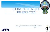 COMPETENCIA PERFECTA Msc. Javier Carlos Inchausti Gudiño 2011.
