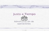 J. L. López1 Justo a Tiempo Administración de operaciones.