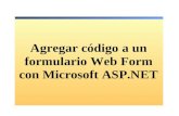 Agregar código a un formulario Web Form con Microsoft ASP.NET.