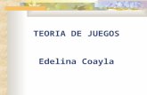 TEORIA DE JUEGOS Edelina Coayla. TEORIA DE JUEGOS DEFINICIÓN: La teoría de juegos es un método para analizar el compor- tamiento estratégico. ELEMENTOS.