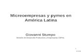 1 Micreoempresas y pymes en América Latina Giovanni Stumpo División de Desarrollo Productivo y Empresarial, CEPAL.