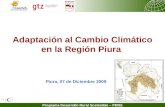Programa Desarrollo Rural Sostenible – PDRS Adaptación al Cambio Climático en la Región Piura Piura, 07 de Diciembre 2009.
