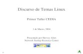 32 Discurso de Temas Linux Primer Taller CEDIA 1 de Marzo, 2004 Presentado por Hervey Allen Network Startup Resource Center.