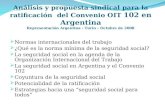 Análisis y propuesta sindical para la ratificación del Convenio OIT 102 en Argentina Representación Argentina - Turín – Octubre de 2008 Normas internacionales.