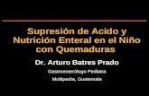 Supresión de Acido y Nutrición Enteral en el Niño con Quemaduras Dr. Arturo Batres Prado Gastroenterólogo Pediatra Multipedia, Guatemala.